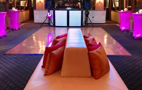 Elegant Birthday Decor Setup on Private Yacht in Florida
